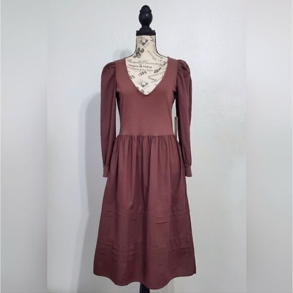 Nation LTD Mahal Dress In Pinot Noir Size Extra Small NWT - Picture 7 of 13